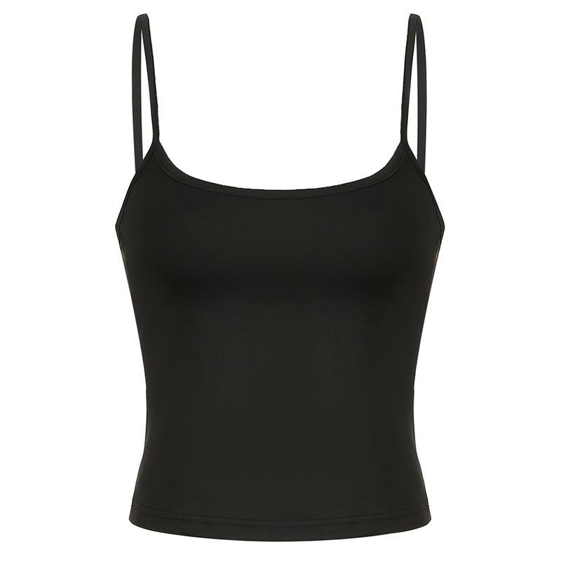 European & American Sexy Backless Solid Camisole – Slim Fit Women's Sports Vest