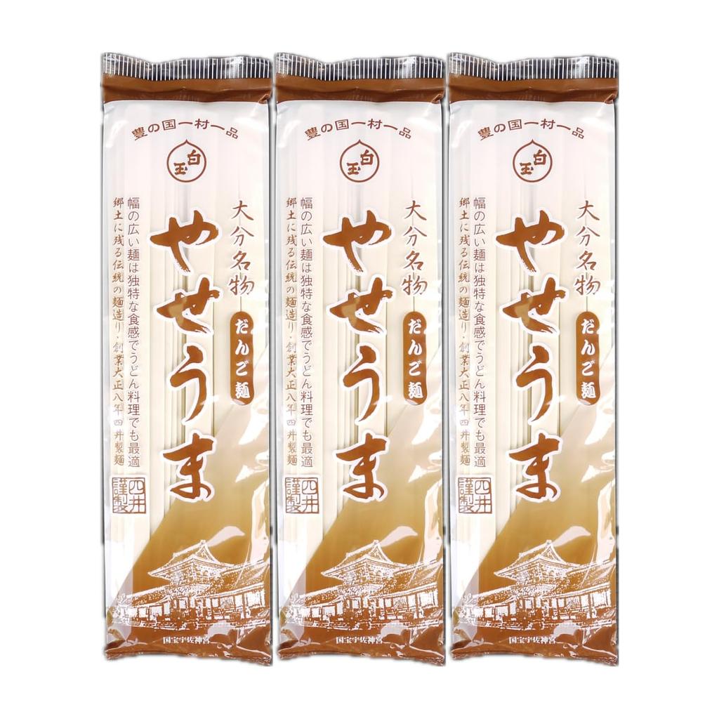 Shirai Seimen Kojo Oita Specialty Yaseuma 180g 3 Bag Set