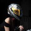 Unisex Carbon Fiber Full-Face Motorcycle Helmet with Bluetooth & Anti-Fog, 3C Certified for All Seasons