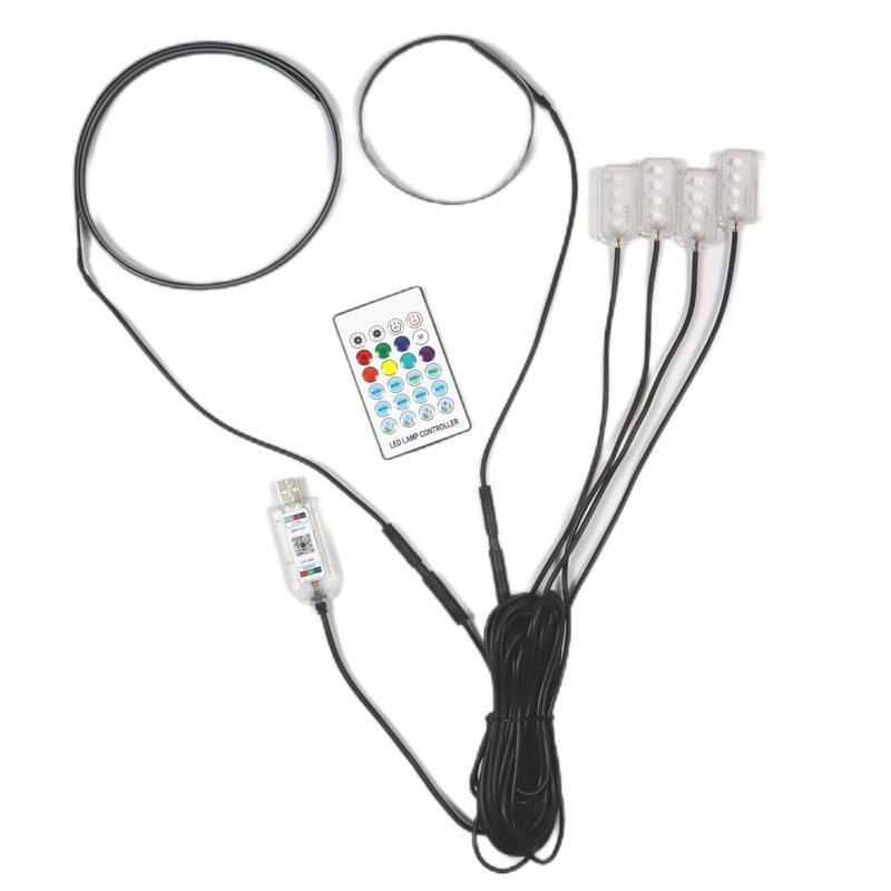 Neon Light 110cm APP Control Car LED Ambient Lights RGB Symphony Streamer Bluetooth Rainbow Acrylic Strips Atmosphere Lamp Kit