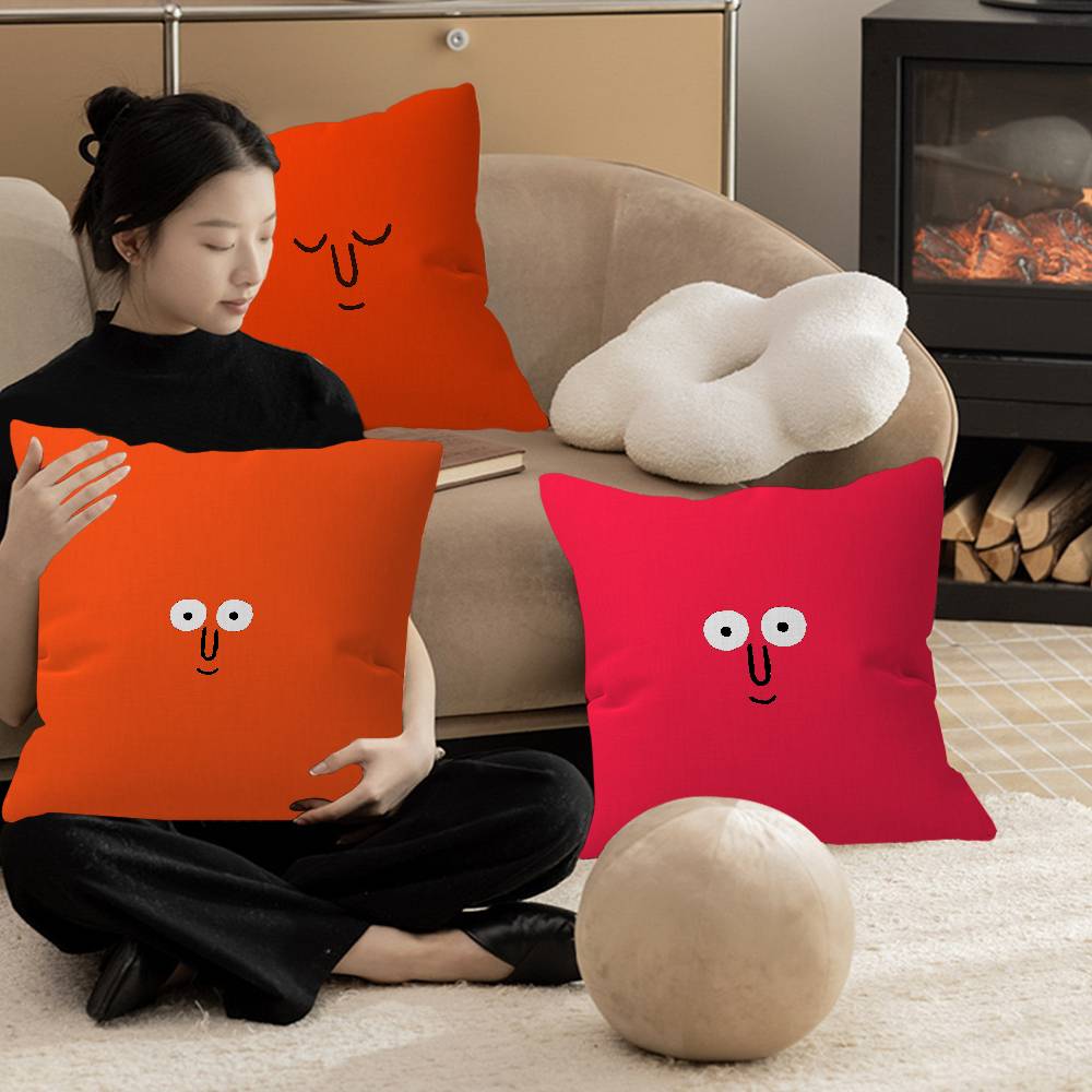 Art J-Jean J-Jullien Cute Lucky Dragon Pillow Cover Sofa Cushion Cover Home Room Decoration Children Gift