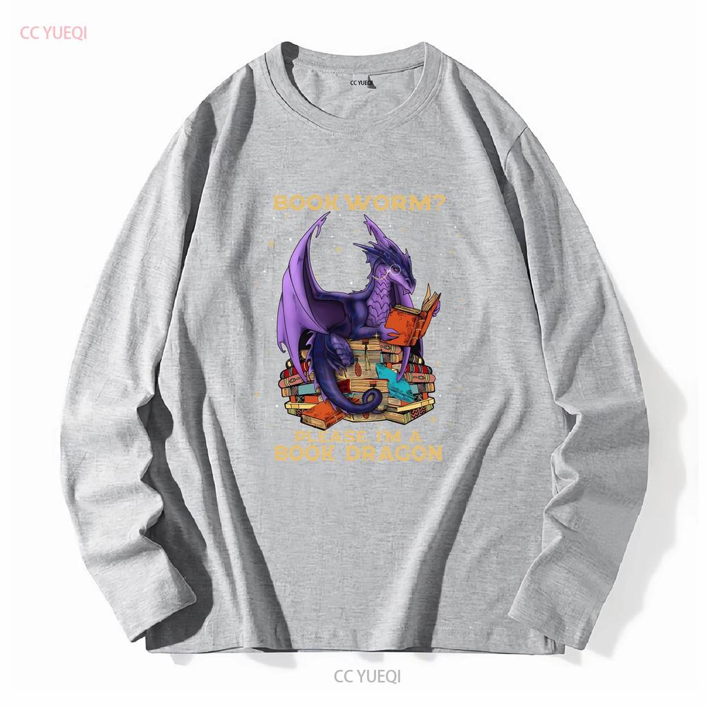 Dragon Book T Shirt Bookworm Reading Lover Long Or Short Sleeves Vintage Washed Slightly Breathable Stretched Unisex Graphic