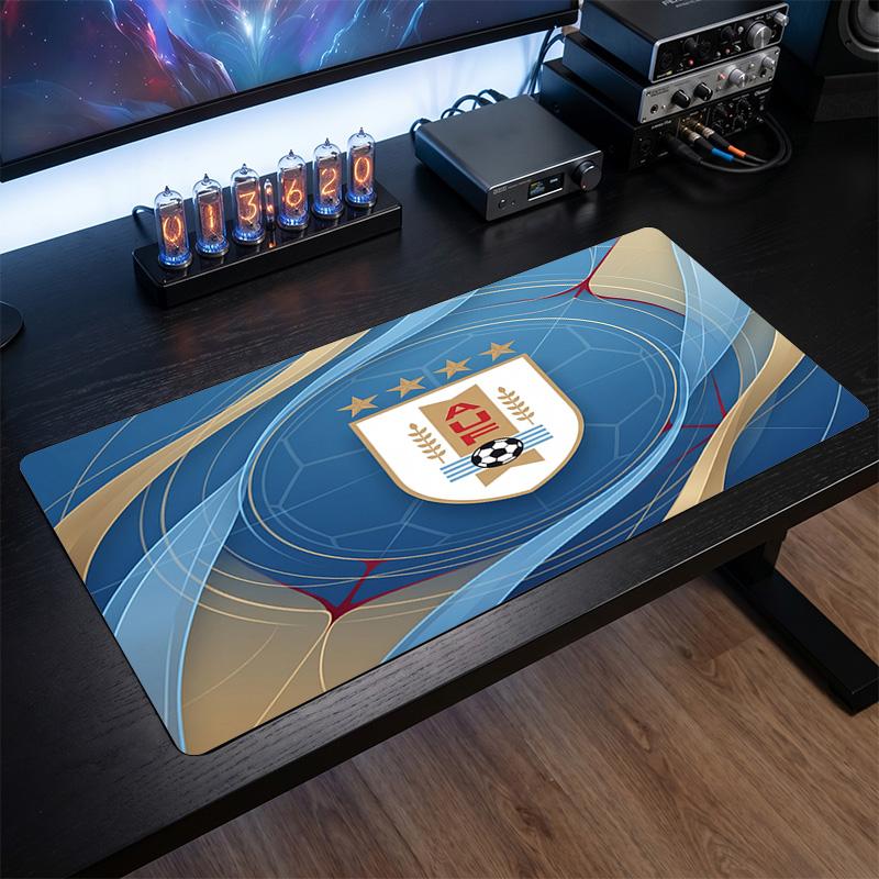 Uruguay Football Crest Mouse Pad, Extended Non Slip Rubber Desk Mat for Gaming Office Laptop Fan Gift