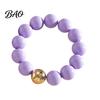Colorful Bead Necklace Beaded Jewelry for Women, Acrylic Big Beads Choker Female Bracelet Necklace, Round Stretch Bracelet, Summer Retro Accessory