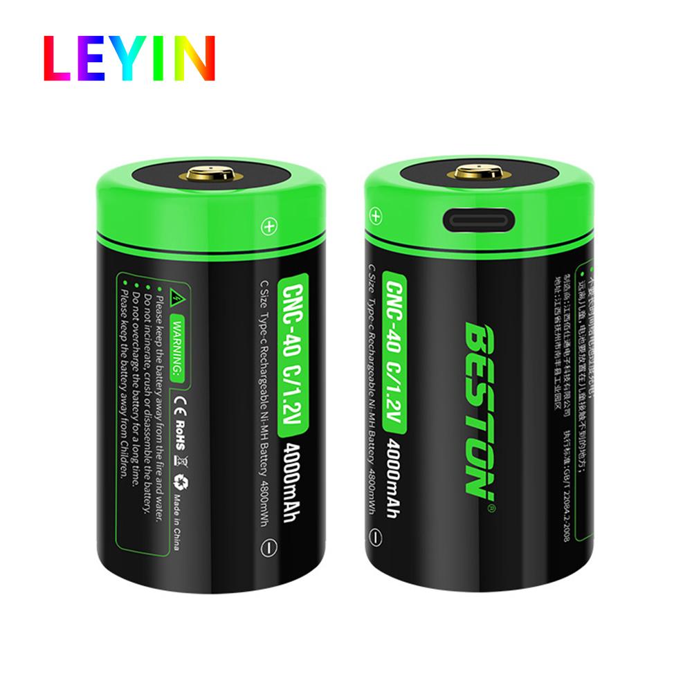 1.2V NI-MH Battery Water Heater Flashlight 4000mAh Type C Size USB Rechargeable Battery