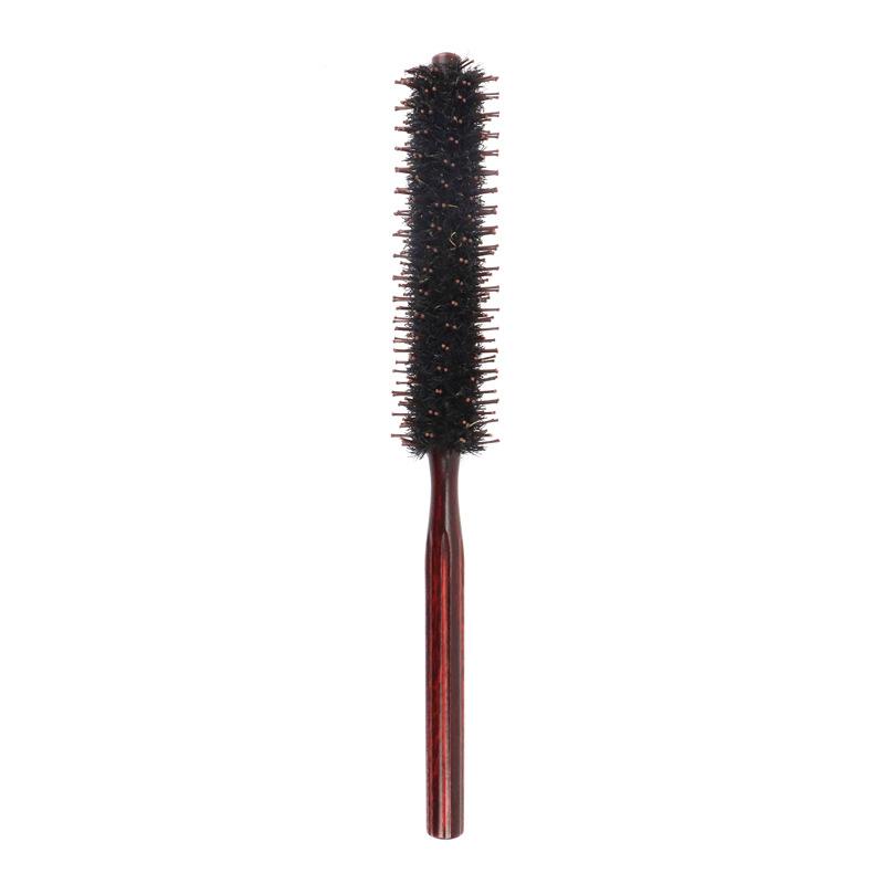 3 Types Straight Twill Hair Comb Natural Boar Bristle Rolling Brush Round Barrel Blowing Curling DIY Hairdressing Styling Tool