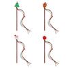 Lovely Cat Wand Toy Christmas Cat Wand Cat Plush Reindeer Pendant with Tassels
