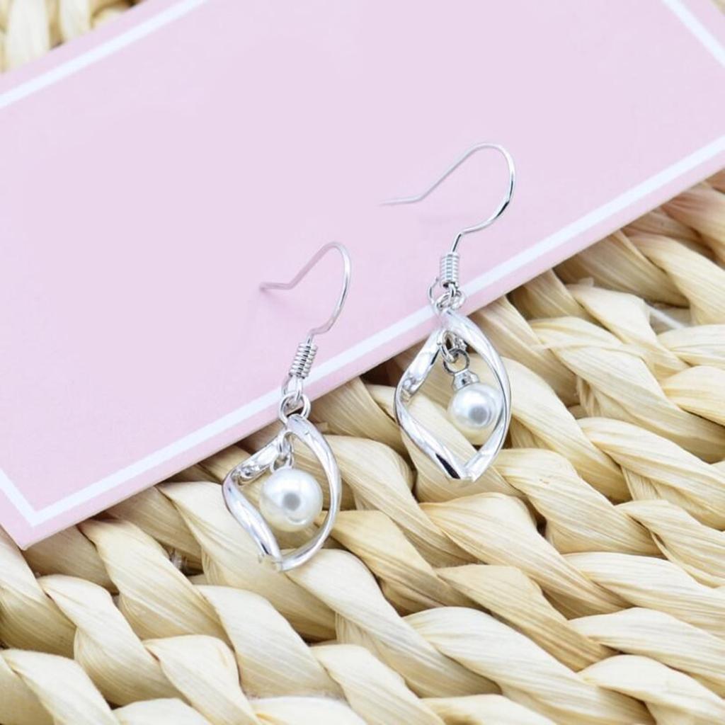 Ohrhänger mit verdrehten Perlen im koreanischen Stil, Schmuck, zarte Zirkonia-Ohranhänger-Verzierung für alltägliche Eleganz