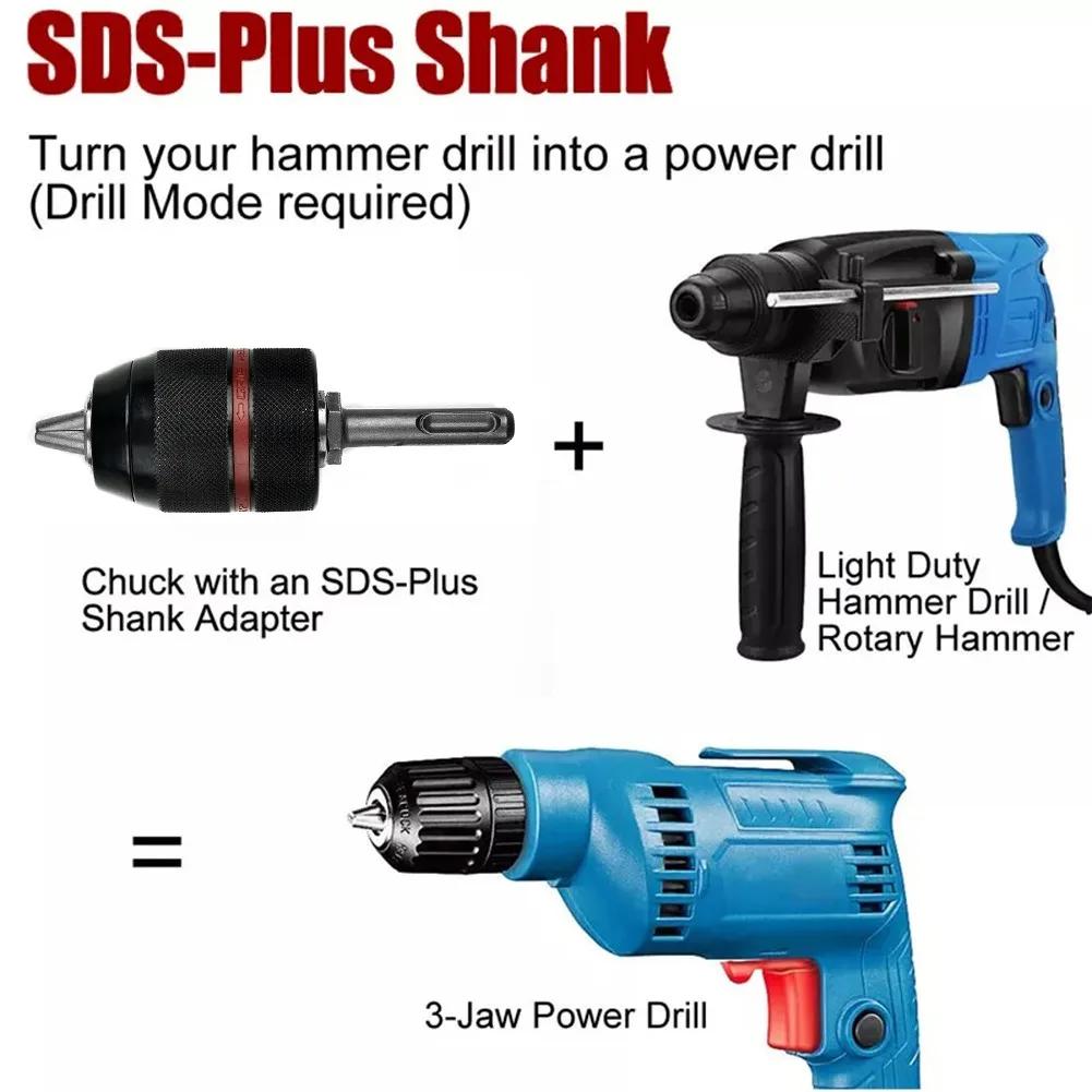 Keyless Drill Chuck 213mm 12inch for SDS PLUS 2 13mm Clamp Range Ergonomically Designed for Comfort and Efficiency