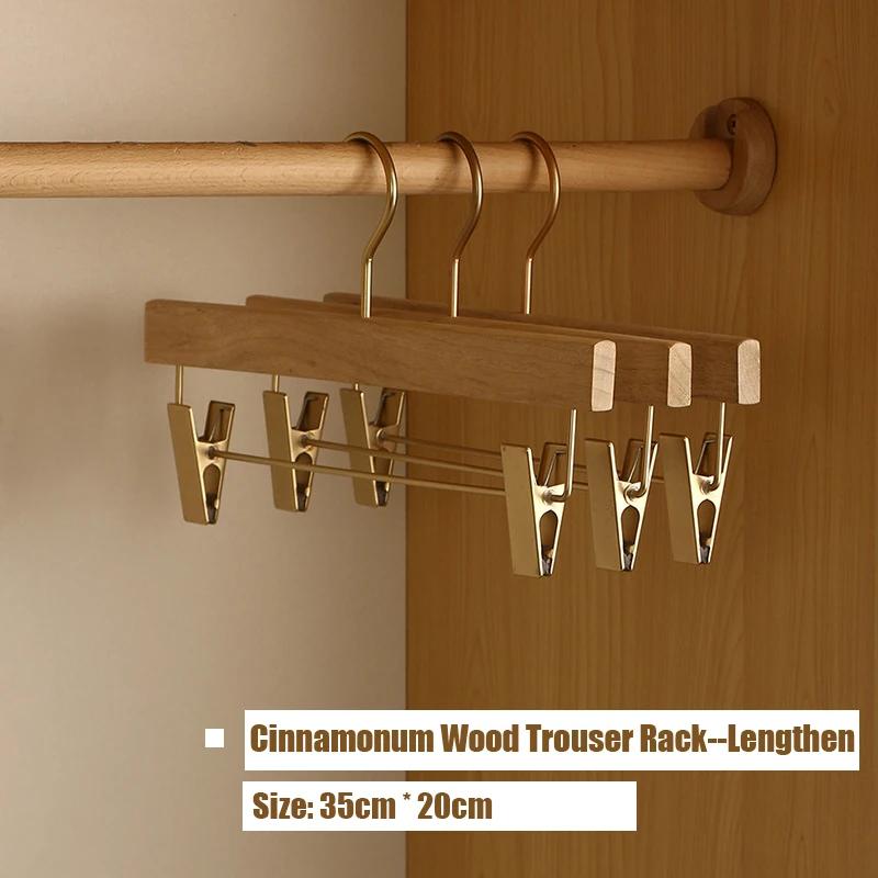 4cm Wide Shoulder Wooden Hanger,Cinnamomum Wood Clothes Rack with Velvet Crossbar,Suit Hangers with Non-Lacquer Smooth Surface