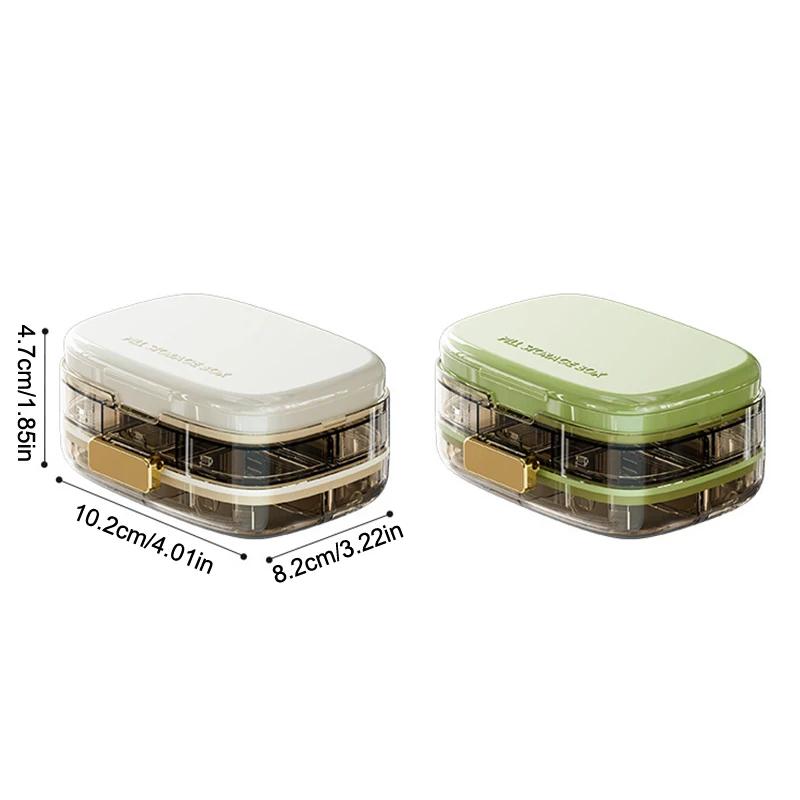 Weekly Pill Case Waterproof Pill Box Portable Travel Pill Organizer with 10 Compartments Medicine Organizer Plastik Box