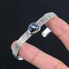 Halloween Deal Sodalite Gemstone Third Eye Chakra New Bangle Bracelet 925 Silver