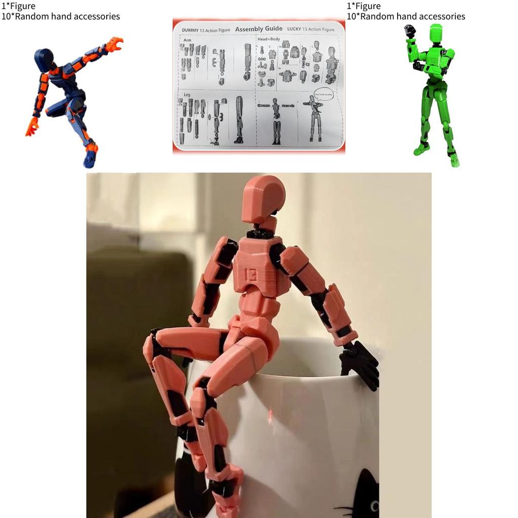 Yellow Black Articulated Figure With 4 Weapons 3 Hand Types Enhance Interest And Skills