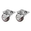 2 szt. Kółka metalowe 33 funty nośność Stojak chromowany Antypoślizgowe Odporne na zarysowania Elastyczne kółko obrotowe płytkowe