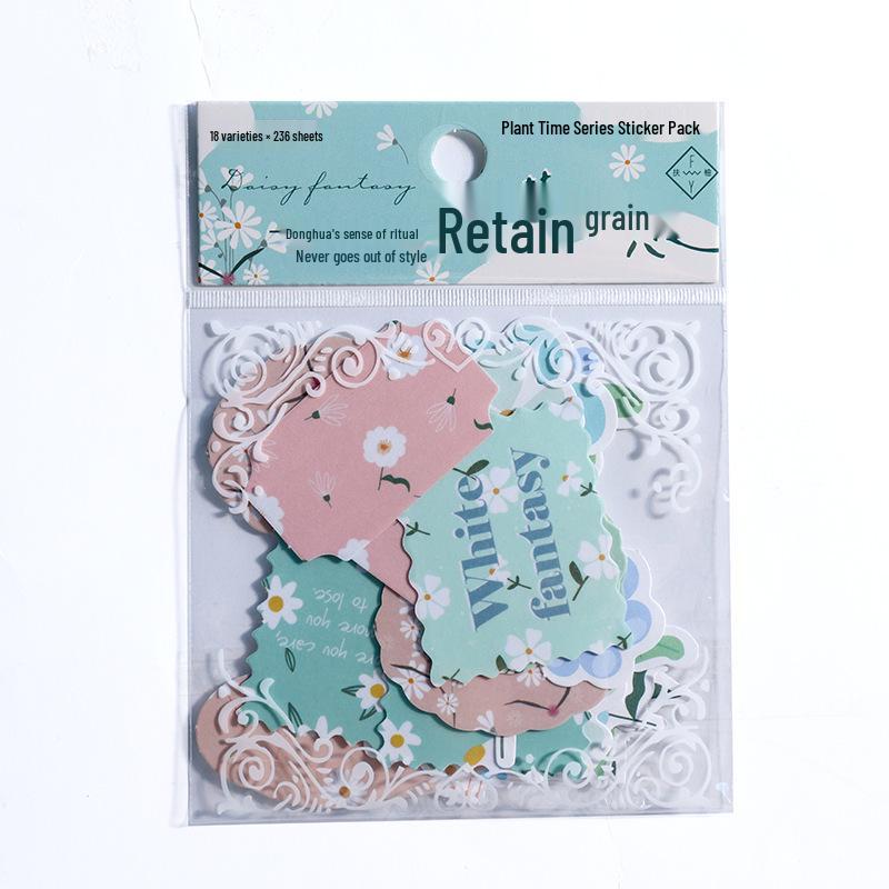 Plant Time Series DIY Journal Stickers: 36 Sheets, 8 Styles for Decoration