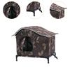 Oxford Cloth Outdoor Cat House Durable Rainproof Pet Shelter for Feral Felines Winter Enclosure