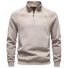 AIOPESON Half Zip Katoenmix Sweatshirts Opstaande Kraag Geribbelde Manchetten Raglanmouw Casual Sport Heren Herfst Winter Warm Pullover