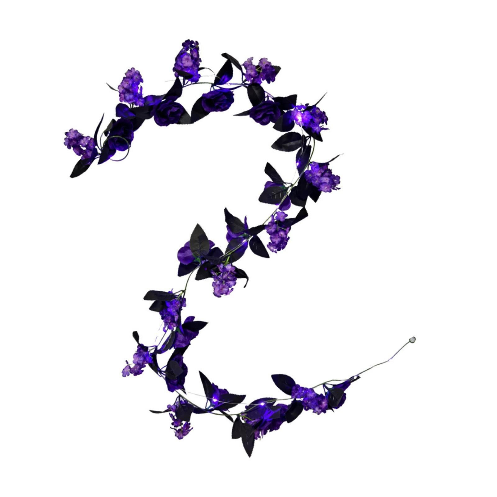 

Фиолетовая Искусственная Роза Лиана Хэллоуин Вечеринка Имитация Растения Цветочная Лиана Потолочное Украшение Вьющаяся Лиана One Size