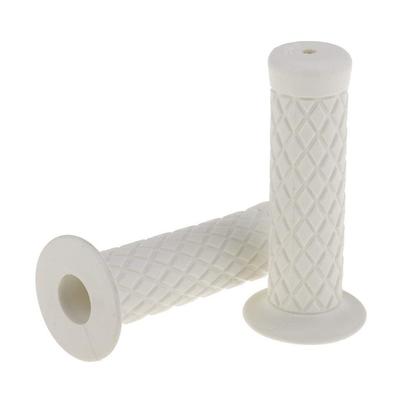HANSWD 22mm Punhos de Borracha para Guidão de Motocicleta Conjunto Esquerdo e Direito de 2 Peças Resistente à Corrosão Baixa Temperatura (Branco)