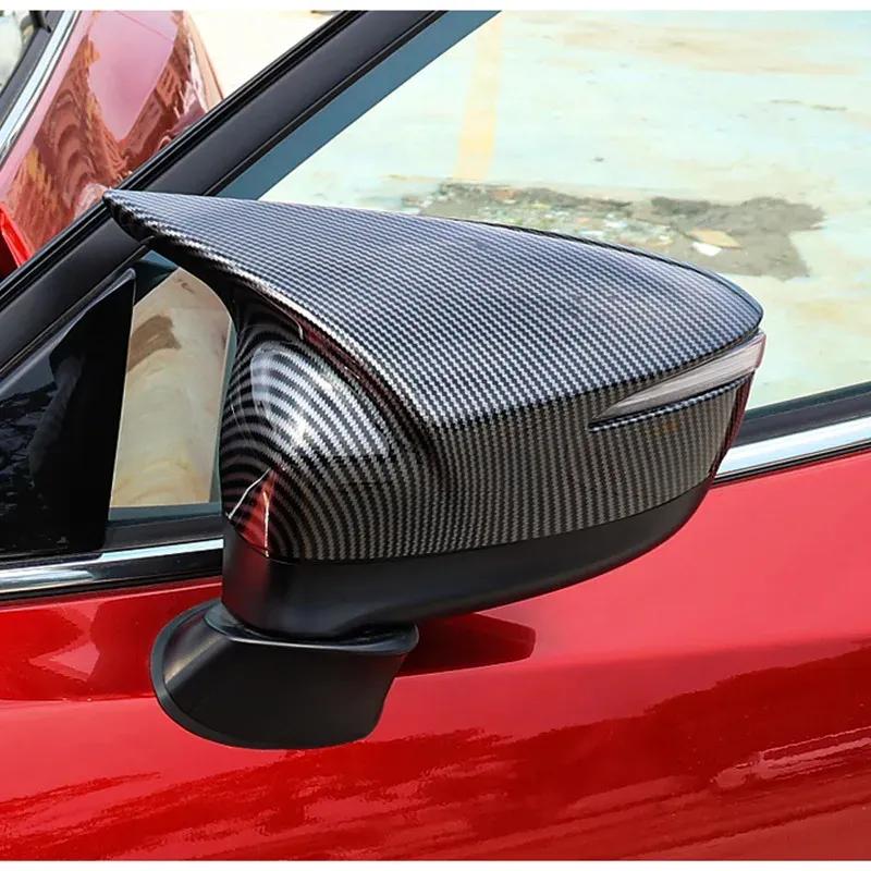 For Mazda CX-5 CX-3 CX-4 2015 2016 ABS Car Rearview Side Mirror Cover Wing Cap Exterior Door Housing Trim Adhesive Sticker