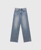 Kwinseulaebis Vintage Cutting Semi Wide Denim Pants