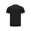 Li Ning Badminton Series Striped Geometric Pattern Crew Neck Straight Cut Short Sleeve T-Shirt Men Tops Black AAYU137-1