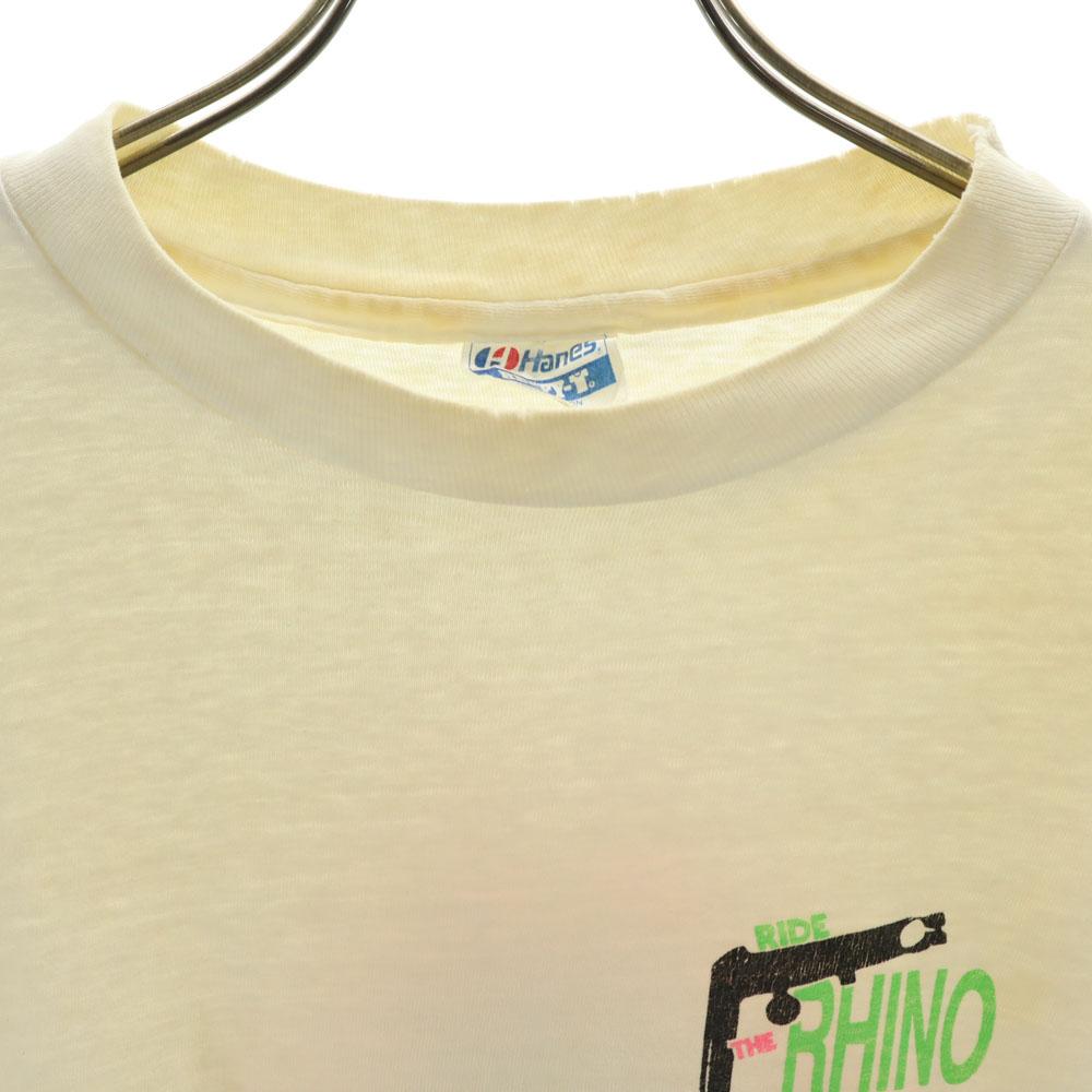 Hanes 80s 90s Old Back print Short sleeve Single stitch T-shirt Men's Used