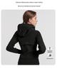 Women's Autumn/Winter Hooded Yoga Cardigan - Slim Fit, Long Sleeve Sportswear for Fitness & Running