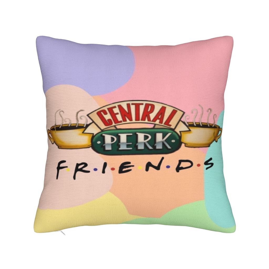Federa per Cuscino Central Perk Friends TV Merch Stampa Federa Cuscino Copricuscini Decorazione Auto con Zip Multitaglia
