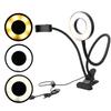 USB Powered Adjustable LED Fill Light Photography Light Phone Bracket for Live Broadcast Black
