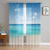 Window Openings Rocks Seaside Views White Tulle Curtains For Living Room Bedroom Space Space Children Room Kitchen Area Window Decor Sheer Voile