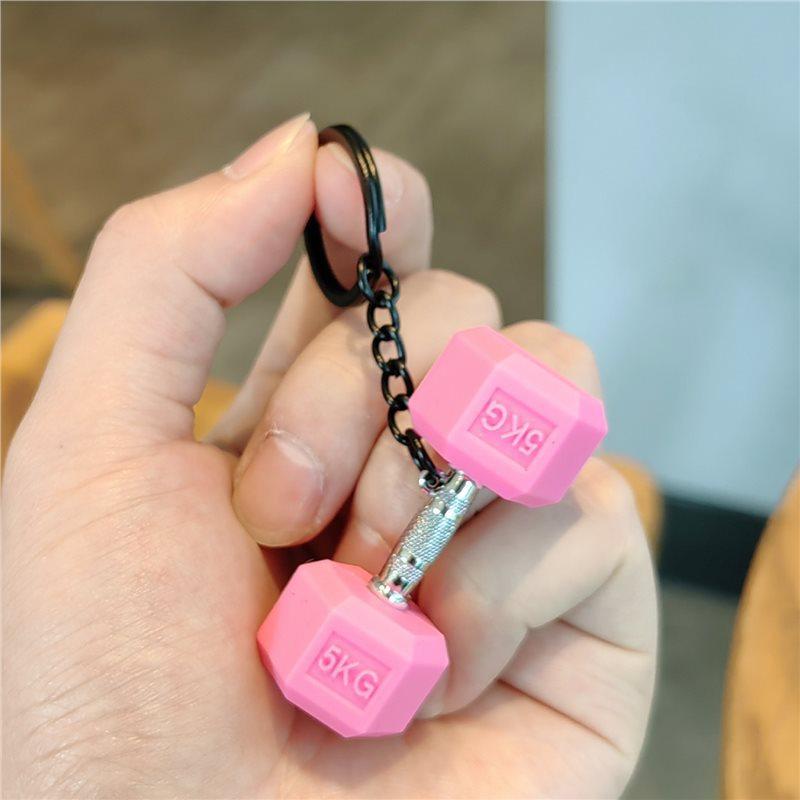 2025 Hantel Schlüsselanhänger Silikon Hantel Schlüsselanhänger Fitnessstudio Geschenke für Fitnessstudio-Liebhaber Fitness Trainer Geschenk Rucksack Autoschlüssel Anhänger