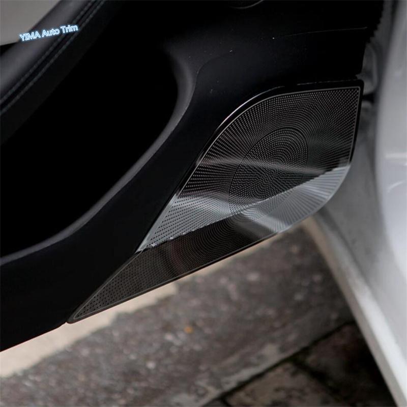 Car Pillar A Stereo / Door Stereo Speaker / Front / Rear Door Horns Decor Cover Trim For Tesla Model 3 2024 Interior Accessories