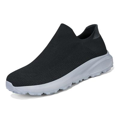 2025 Frühjahr und Sommer Neue Faule Bequeme Weiche Sohle Einzelschritt Atmungsaktives Netz Freizeit Sport Herren Laufschuhe