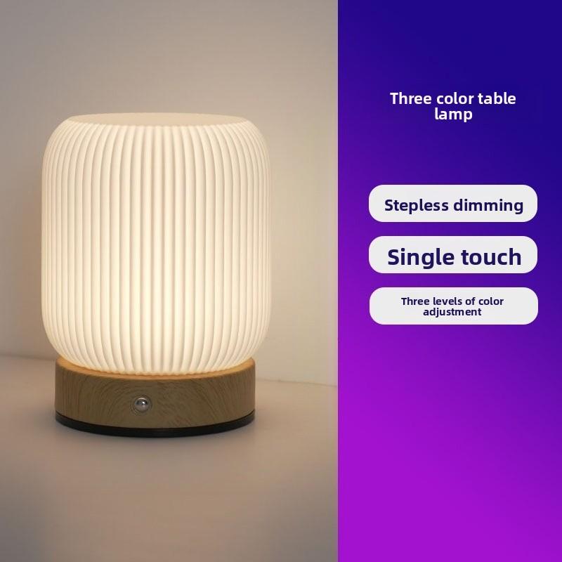 Night Light Touch Lamp for Bedrooms Living Room Portable Dimmable 3 Color Temperatures Bedside Lamps Rechargeable Table Lights