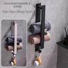 Stainless Steel No-Drill Wall-Mounted Towel Rack with Hooks