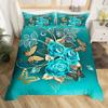 Gold Buterfly Soft Duvet Cover Set Musical Note Beding Set Microfiber Star Warm Comforter Cover Twin Quen for Children Kids Girl Ten Rom Decor