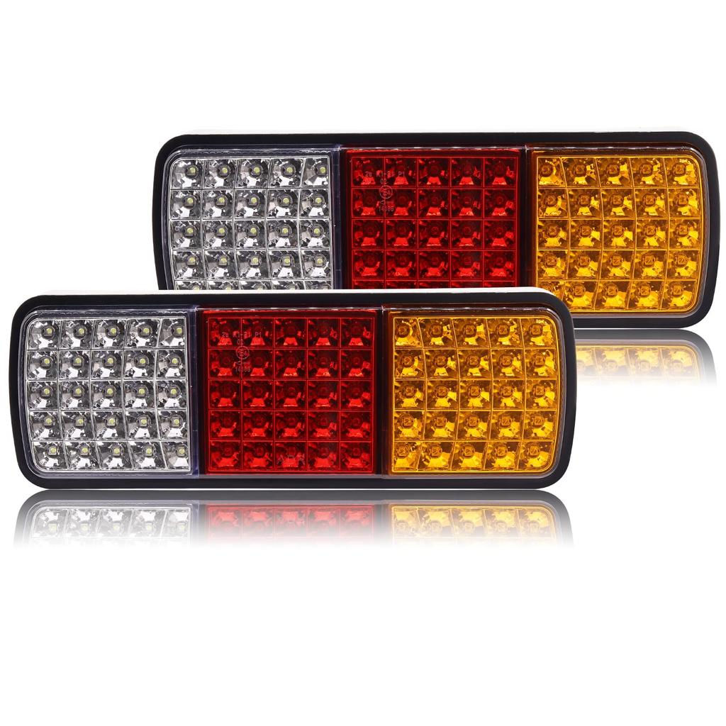 Ygmylandbb LED Truck Tail Lights for and 12V Integrated Turn and Reverse Universal 75 Vehicle Inspection and Set of 2 Trucks, Trailers, Boats, Brake,