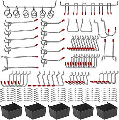 Multipurpose 114pcs Pegboard Hook Collection with Bins Accessory for Streamlineds Storage In Kitchen and Workspaces