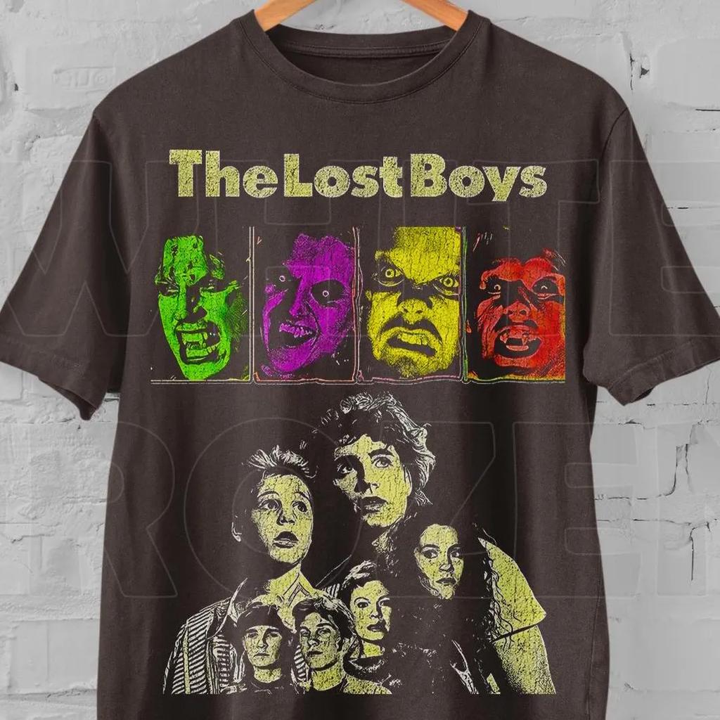 Retro 1980s Vampire Movie Tshirt Lost Boy Pattern Tshirt Printed Tshirt Suitable for Both Unisex and Women