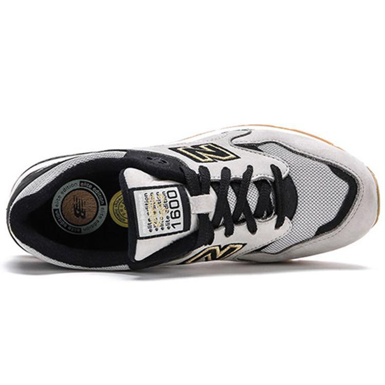 New Balance Nb 1600 Elite Edition Retro Leather Fabric Low Top Running Shoes Women sneaker Gray Black CW1600LC