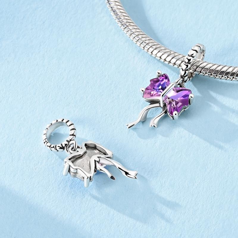 

Медь Пурпурный Шармы Бусины Ирис Лотос Бант Дракон Змея Подвески Для Женщин Девочек Оригинальный Браслет DIY Ювелирные Изделия Подарки