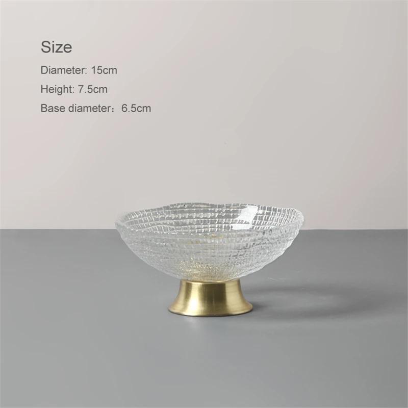 

Креативная стеклянная фруктовница Гостиная чайный столик домашняя тарелка для закусок Металлическая стеклянная коробка для хранения Фруктовая корзина блюда и подносы тарелки