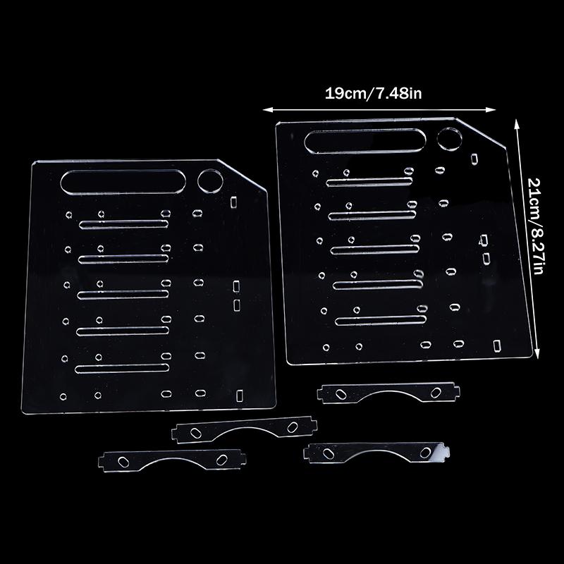 3/4/6/8Layer Hard Drive Cage Hard Drive Bracket For 3.5In Hdd Ssd Diy Storage Acrylic Rack Shelf With Cooling Fan Space