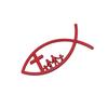 3D Car Fish Decal Sticker Adhesive Metal Decal Universal for Car Window Bumper Christian Fish Emblems Sticker