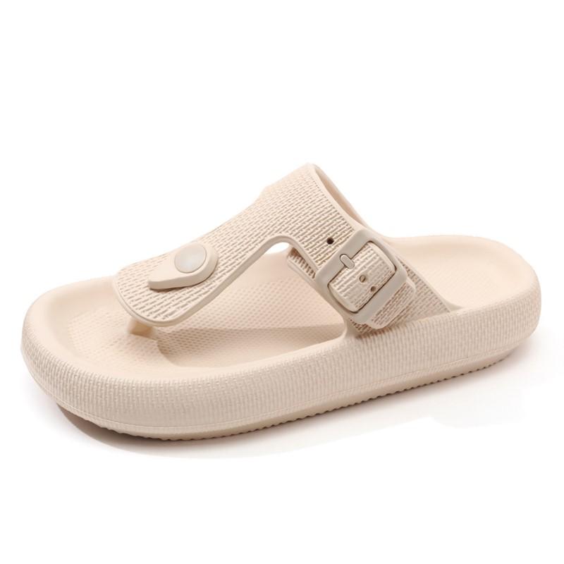 Fashion Litfun Men's Fashion Flip Flops Summer New Outdoor Beach Sandals With Adjustable Buckle Soft Cloud EVA Round Toe House Slippers