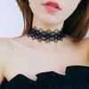 Schwarze Spitze Schleife Choker Halskette, Gothic Harajuku Kragen Halskette Süß Sexy Schleifenband Schmuck für Frauen Mädchen