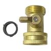 Pack of 2 Solid Brass Garden Hose Shutoff Valves with Long Handle Designs for Easy Water Control and Various Use
