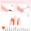 YIKOOLIN 15pcs Nail Paint Brushes Set Acrylic UV Gel Drawing Dotting  Nail Art Brushes for Gel Polish Nail Art Design Tools