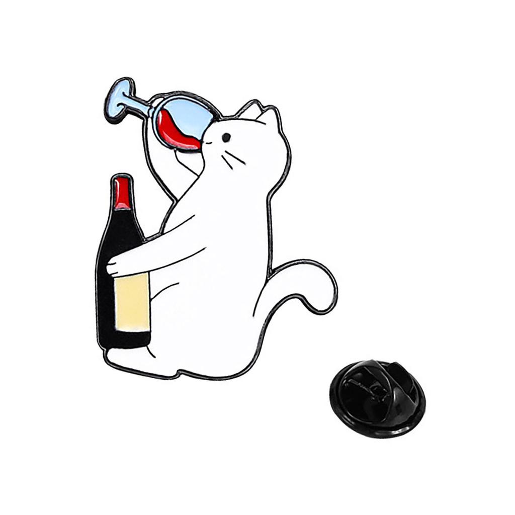 Enamel Cats Lapel Pin Fashionable Brooch for Clothes Bags Gift for Friends Festival Badge Backpack Decoration